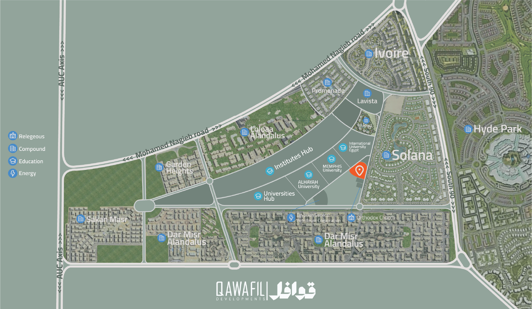 خريطة موقع TRI HUB